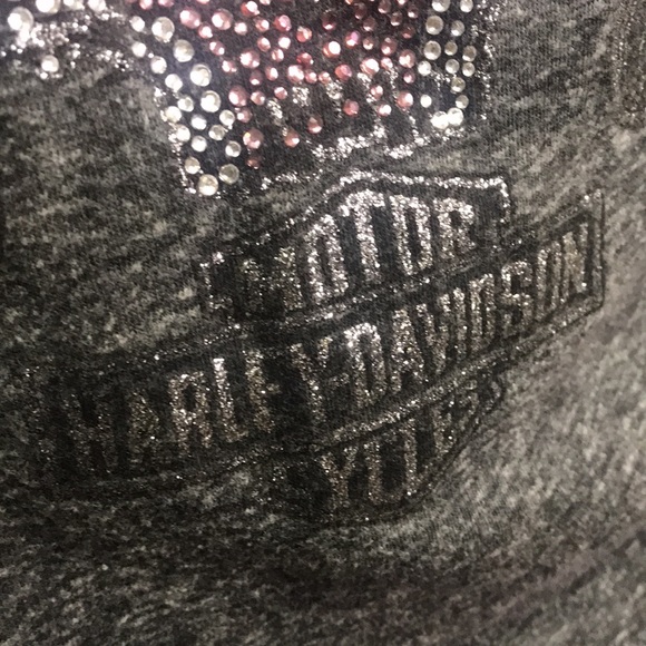 Harley Davidson Sugar Skull V-Neck T-shirt - Picture 6 of 11